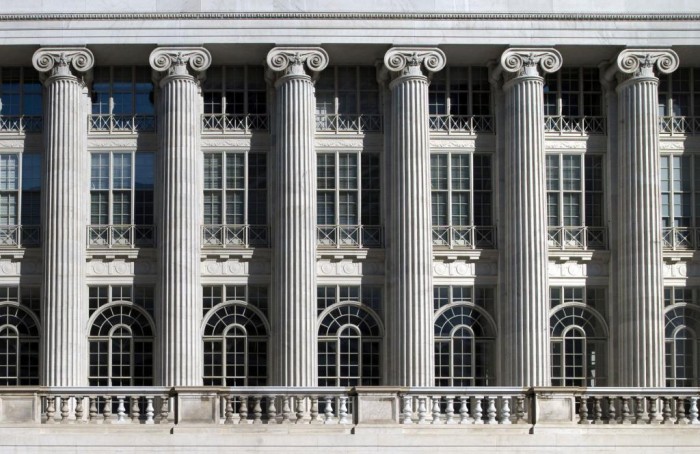 Columns of the Byron R. White U.S. Courthouse
