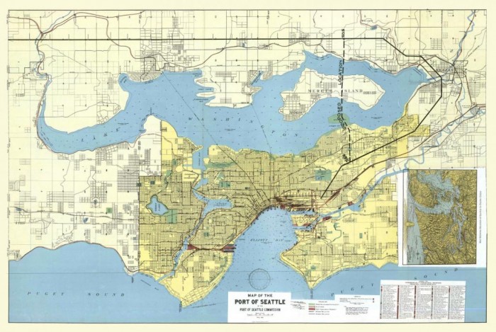 Map of the Port of Seattle, c1918