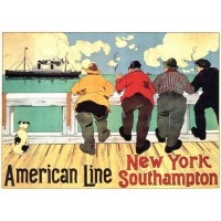 The American Line: New York to Southampton, c1900