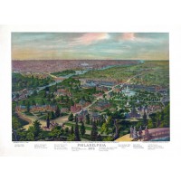 Philadelphia with Centennial Exposition Grounds, c1876