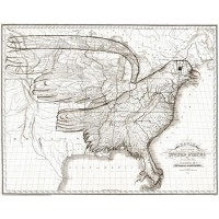 The Eagle Map of the United States, c1833