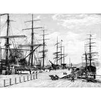 Ships Docked at the Wharves, c1900