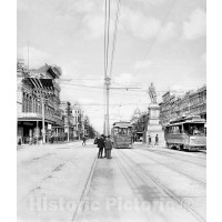 New Orleans, Louisiana, Trolleys Down Canal Street, c1901