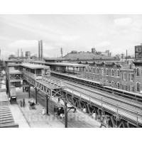 Philadelphia, Pennsylvania, The Elevated Railway at 36th Street, c1907