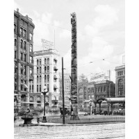 Seattle, Washington, Totem Pole in Pioneer Square, c1905