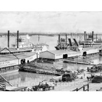 St. Louis, Missouri, Steamboats on the Mississippi, c1903