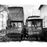Syracuse, New York, Summer Trolley Cars, c1900